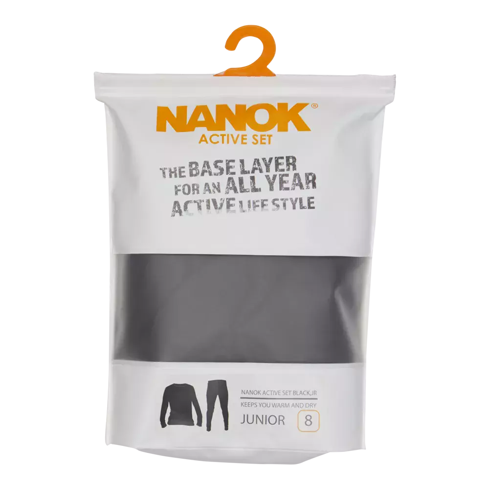 Nanok Active Set Black, Jr - Børne Skiundertøj - Image 3