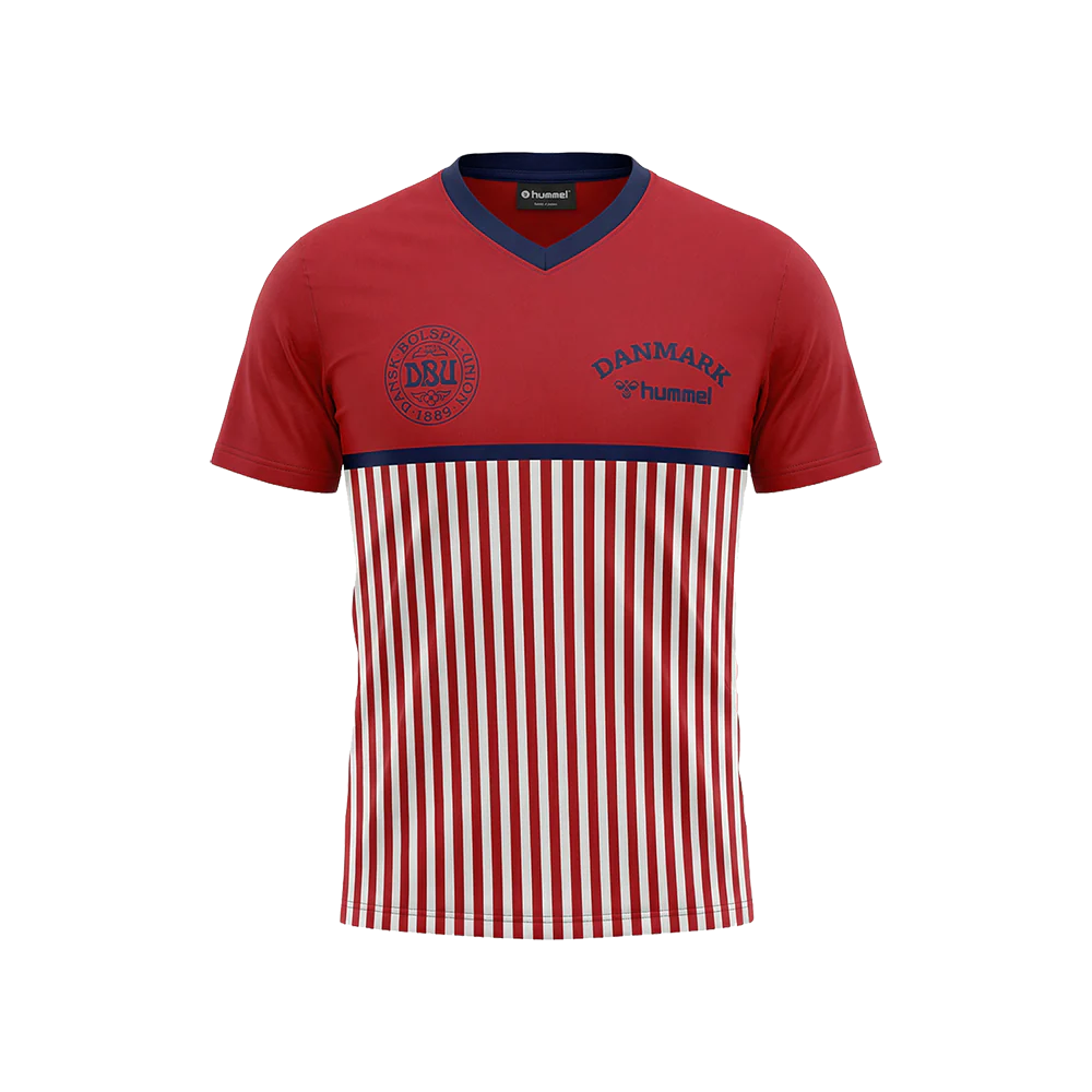 Hummel Jr DBU 1986 Fan Block Tee - Børne Fan T-Shirt