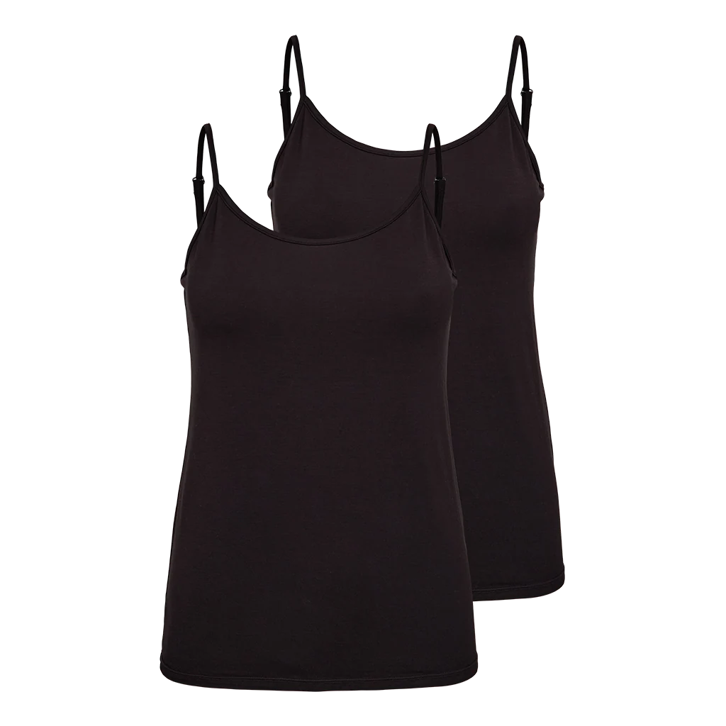 Fabrin Ladies Bamboo Singlet 2 Pack - Dame Top