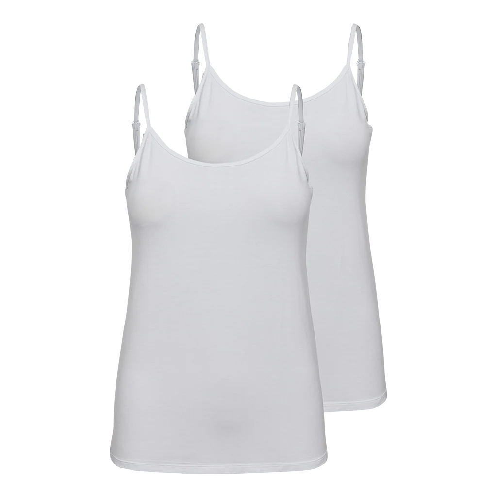 Fabrin Ladies Bamboo Singlet 2 Pack - Dame Top