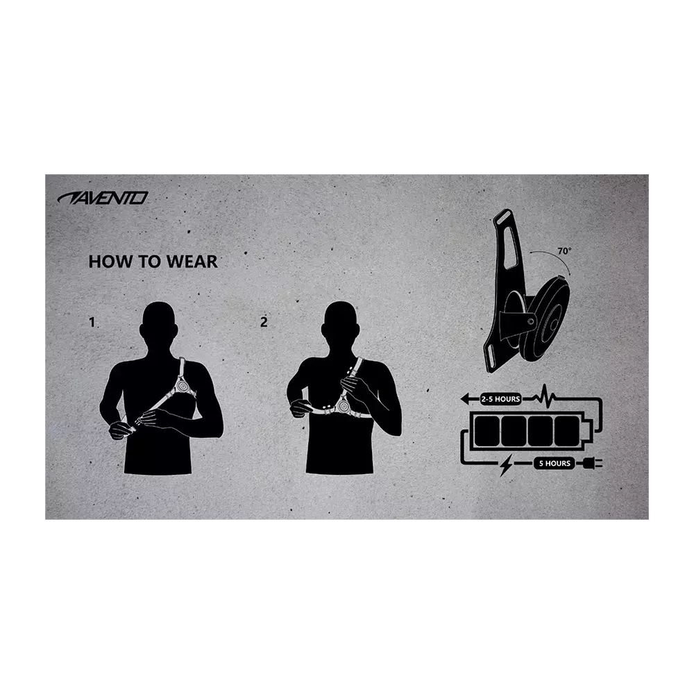 Avento Running Safety Vest - Løbevest - Image 4
