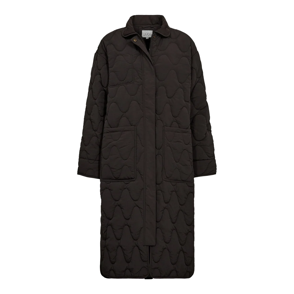 Just Penny Long Quilted Jacket 25, W. - Dame Oversize Fritidsjakke