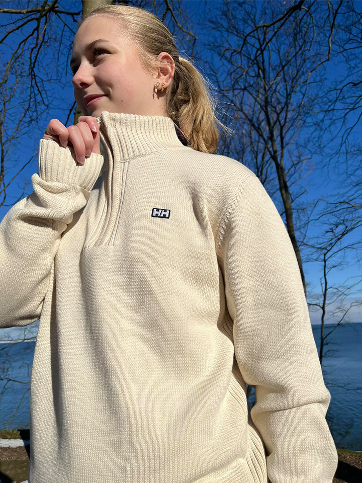 Helly Hansen Smoegen 1/2 Kvit Sweat - Voksen Striktrøje - Image 3