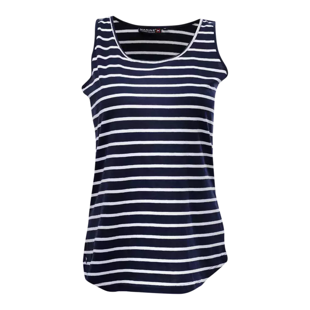 Marine W Striped Singlet - Dame Top